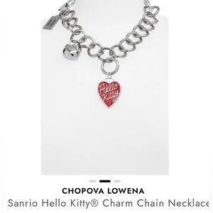 Sanrio Red and Silver Hello Kitty Necklace